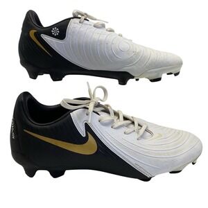 Nike Phantom GX 2 MG White Gold Black Soccer Cleats FD6723-100 Men's Size 7.5 US